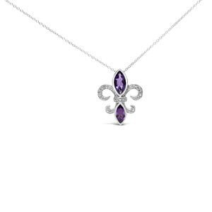 .925 Sterling Silver Purple Amethyst